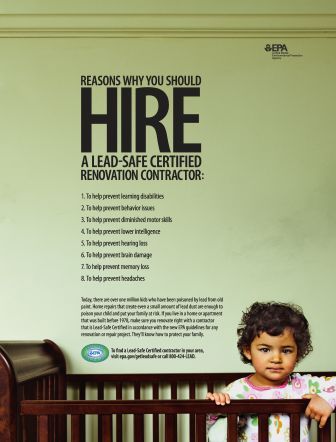 EPA Enforcement Alert Issued for Lead Based Paint Renovations